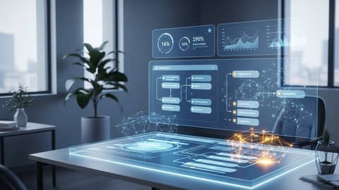 Illustration för AI-driven effektivisering av offentlig upphandling (GovTech)