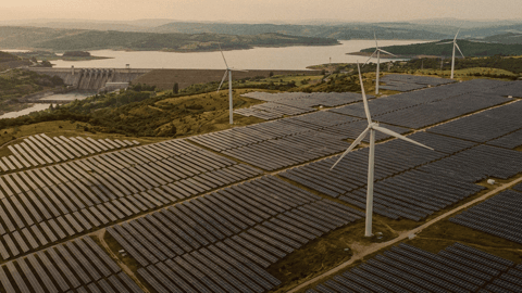 Illustration för Generering av elektricitet från förnybara energikällor