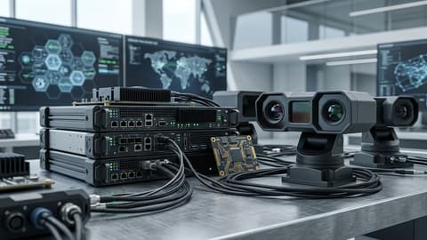 Illustration för AI-driven cybersäkerhet och sensor-teknologi