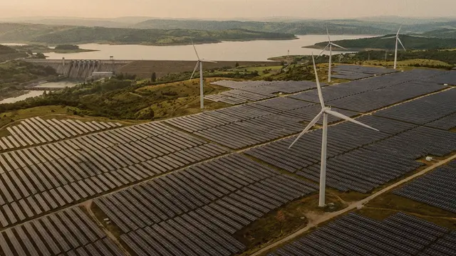 Illustration för Generering av elektricitet från förnybara energikällor
